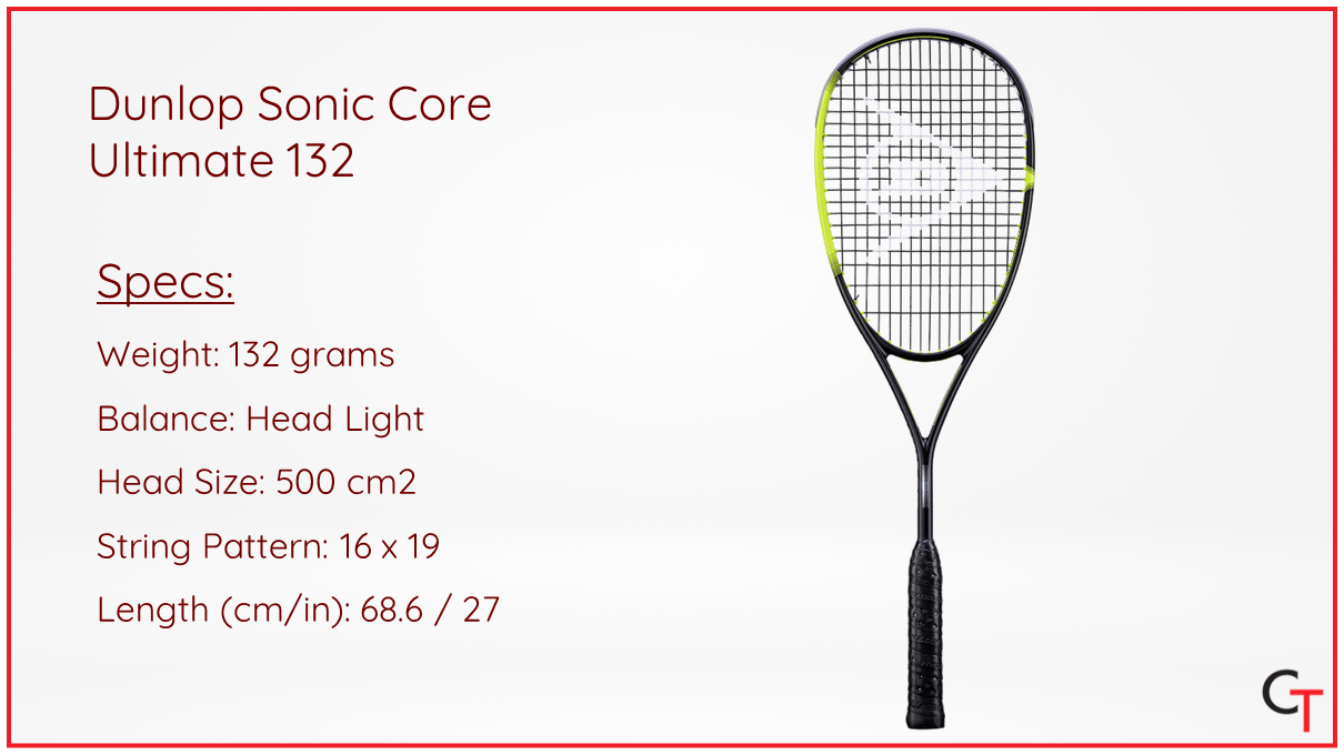 A Review Of The Dunlop Sonic Core Ultimate 132 Squash Racquet